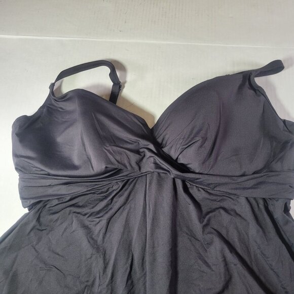 Coco Reef Swimwear Contours Shapemaker Tankini Top In Black Size 16/40D - Picture 2 of 6